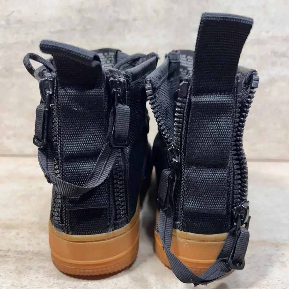 Nike SF Air Force 1 Mid Black Gum Womens 5.5 AA3966-002 Shoes Sneakers